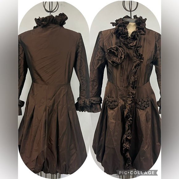 Chez Vouzde France long sleeves Ruffle jacket - Picture 1 of 13